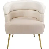 Kare DESIGN Sessel Sandwich Stoff Beige Creme