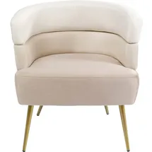 Kare DESIGN Sessel Sandwich Stoff Beige Creme