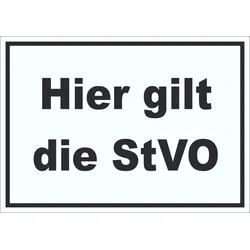 Hier gilt die StVO Aufkleber A3 (297x420mm)