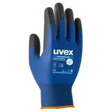 Uvex 60060 9 Phynomic Sicherheitshandschuh für feuchte Umgebungen, Größe 9, blau, anthrazit