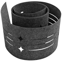 zaun|zu® Sichtschutzstreifen 255 x 15 cm Anthrazitgrau Vlies