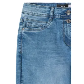 Cecil High Waist Wide Leg Jeans, im Loose Fit light Blue washed, 30, - 30W / 26L
