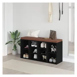 vidaXL Schuhbank 103 x 30 x 48 cm schwarz / schwarz