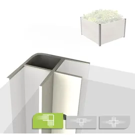 Bio Green Hochbeet ErnteMAXX 90 x 90 x 90 cm Silber