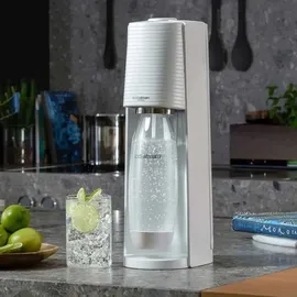 Sodastream Terra white + 2 PET-Flasche 1 l + PET-Flasche 0,5 l + Zylinder