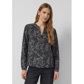 s.Oliver Langarmbluse mit All-Over Leo Print Grau XS