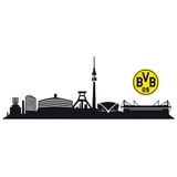 wall-art Wandtattoo »BVB Skyline mit Logo Fußball Sticker«, selbstklebend, entfernbar, schwarz