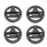 4x Nintendo Wii Lenkrad SET schwarz black Mario Kart Controller Zubehör Wheel