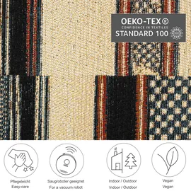 Gino Falcone In-und Outdoor-Teppich ¦ beige ¦ Synthetische Fasern ¦ Maße (cm): B: 300 H: 1