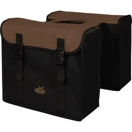 Greenlands Doppel Fahrradtasche braun/schwarz