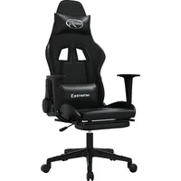 VidaXL Gaming-Stuhl mit Fußstütze Schwarz