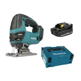 Makita DJV140Y1J + Akku BL1415 14,4V 1,3Ah im MAKPAC Akku-Pendelhubstichsäge 14,4V Hinweis: 14,4V ohne Ladegerät inkl. Einlage