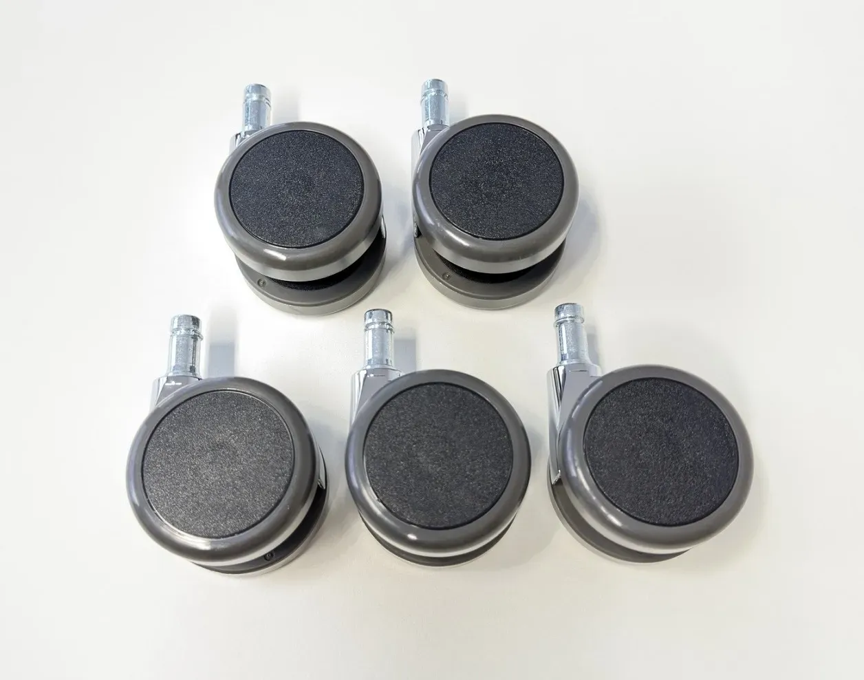 Ersatzrollen für Haider Drehstühle 5er Set chrom