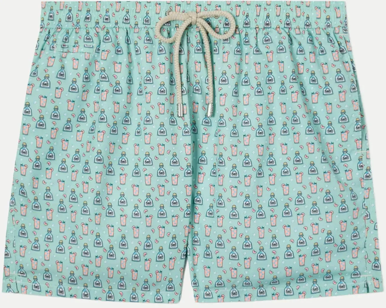 Badeshorts mit Cocktail Print Mehrfarbig XL