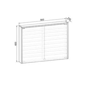 VCM my home Mandosa XXL Hängevitrine schwarz 8 Fachböden