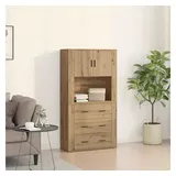 vidaXL Highboard 80 x 150 x 33 cm Braun