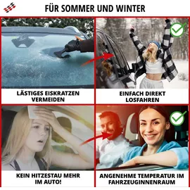 Walser Frontscheibenabdeckung silber 2 St. 200 x 70 cm