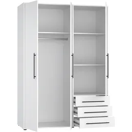 Forte Drehtürenschrank 144,4 x 200 x 53 cm Weiß