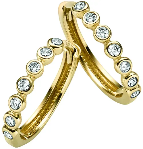 Creolen 22-246 Gelbgold 333 Zirkonia