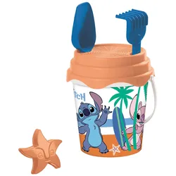 Happy People - Disney Stitch - Strandset Eimer Schaufel Gießkanne Sandspielzeug Sandform Förmchen