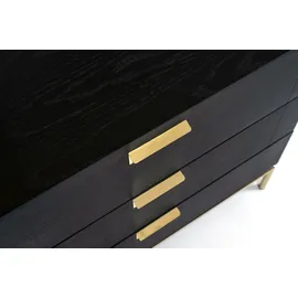 WoodMan Jugend Kommode 150 x 52 x 45 cm Braun/Schwarz