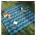 vidaXL Picknickdecke Faltbar blau Wellenmuster 200 200