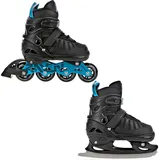 Raven Verstellbare Rollschuhe 2in1 Oxen Schwarz/Mint Anodized schwarz|grün 34/37