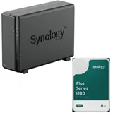 Synology DiskStation DS124 1 Einschub NAS-Server Leergehäuse + 1x Synology Plus 3.5" SATA HDD Festplatte 6TB