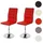 Mendler Esszimmerstuhl HWC-C41 Kunstleder rot 2er Set