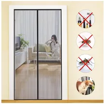 luxuskollektion Fliegengitter Tür Magnet 90 x 220 cm Schwarz