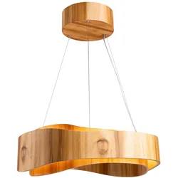 Horizon LED Ringleuchte Ø60cm aus Teak Holz