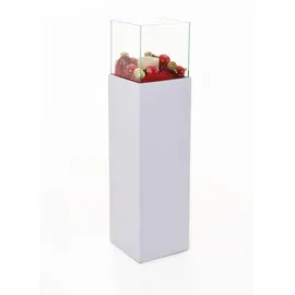 Vivanno Windlicht-Säule 25 x 25 x 100 cm Weiß