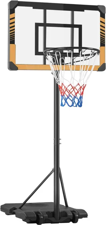 Yaheetech Portabler Basketballkorb 7,4-8,4 Fuß Höhenverstellung Für 4-10 Jahre alte Kinder, 32 Zoll Breite PVC-Rückwand Basketball-System mit Rädern Für Innen/ Außenbereich