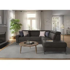 sit&more Ecksofa SIT & MORE "Scarlett L-Form", grau (anthrazit), B:258cm T:226cm, Sofas, Ecksofa, inklusive Kopfteilverstellung, wahlweise mit Bettfunktion, Bettkasten