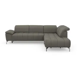 sit&more Ecksofa SIT & MORE "Cool L-Form", braun (schlamm), B:272cm H:79cm T:220cm, Sofas, Ecksofa, wahlweise mit Kopfteilverstellung und Vorziehsitz, motorisch