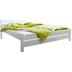 Bett 'Bora', aus Kiefer, weiß