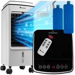 tectake® Klimagerät, mobil, mit drehbaren Lamellen, mit Timer-Funktion, Touch-Bedienfeld mit LED-Beleuchtung, inklusive Fernbedienung