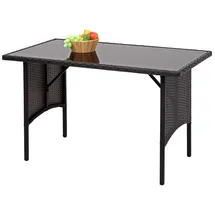Mendler HWC-G16 Gartentisch 112 x 60 x 68,5 cm schwarz