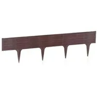 Prosperplast Rasenkante IBWI, Kunststoff, braun, Länge 78 cm, Höhe 18,7 cm, 5 Stück