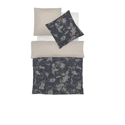 fleuresse Bettwäsche Black Premium 135 x 200 cm Damast Schwarz Caviar