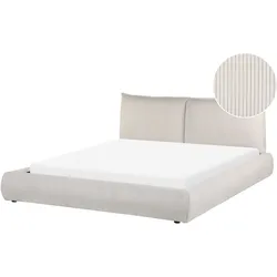Wasserbett Cord VINAY 160 x 200 cm Hellbeige