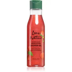 Oriflame Love Nature Organic Mint & Raspberry Peeling-Duschgel 250 ml