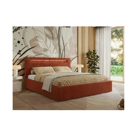 mks möbel Polsterbett mit Bettkasten - orange - Maße (cm): B: 148 H: 103