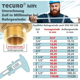 tecuro 90° Geräteanschlusstülle 1 Zoll ÜWM x Tülle 19-23 mm oder 3/4 Zoll AG, extra lang, für Spülensiphon, REZYKLAT