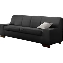 3-Sitzer DOMO COLLECTION "Norma Top, elegant und modern, flache Armlehnen, komfortabel", schwarz, B:212cm H:77cm T:90cm, Sofas