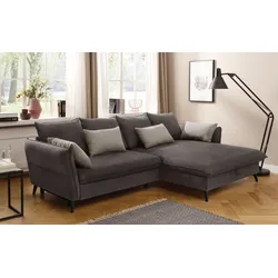 Ecksofa HOME AFFAIRE "Tirano, L-Form", braun, B:274cm H:88cm T:170cm, Sofas, wahlweise mit Bettfunktion und Bettkasten