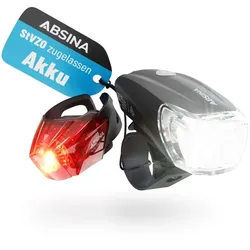 Absina Fahrradlicht Sport Set Li-lon Akku 3,7V 1300mAh