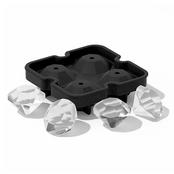Metamorph Eiswürfelform Diamant Eiswürfel Silikonform 4-fach, (1-tlg), Mit der Eiswürfelform aus Silikon für vier Diamanten gelingen dir ho grau