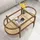 Costway Couchtisch Braun Holz 102 x 56 x 47 cm