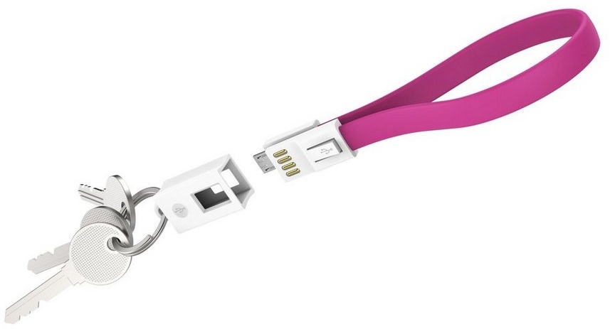 XLAYER Kabel Colour Line Key Cable Micro USB 0.2m Smartphone-Kabel, Micro-USB, Micro-USB (20.00 cm) blau